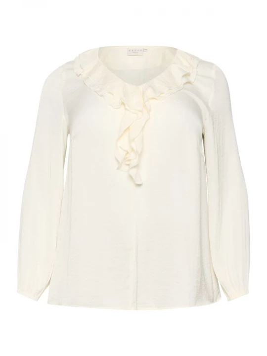 Foto van product KAFFE CURVE Blouse 'KC Cassa' eierschaal