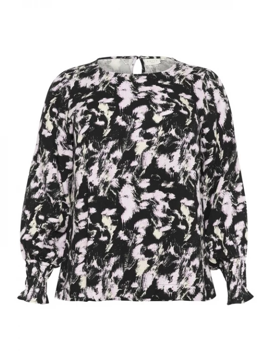 Foto van product KAFFE CURVE Blouse 'KC Lurana' beige / sering / zwart