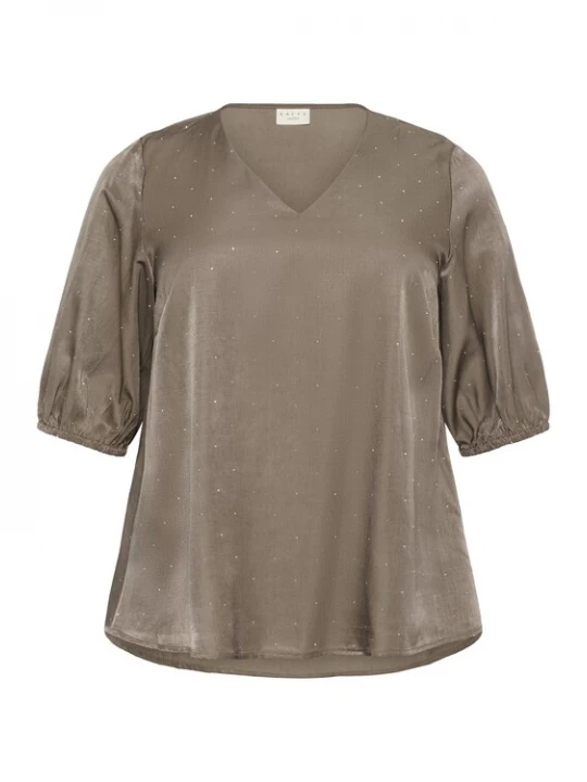 Foto van product KAFFE CURVE Blouse 'KCAda' bruin
