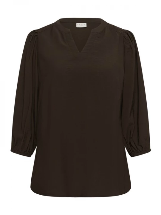Foto van product KAFFE CURVE Blouse 'KCAlberte' mokka