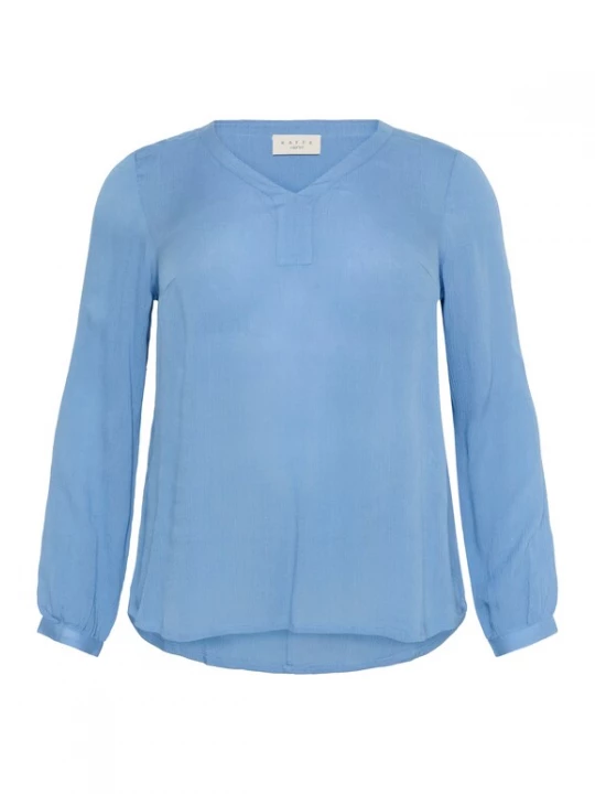 Foto van product KAFFE CURVE Blouse 'KCami' blauw denim