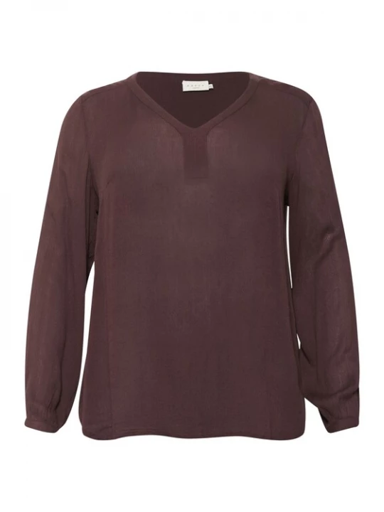 Foto van product KAFFE CURVE Blouse 'KCAmi' chocoladebruin