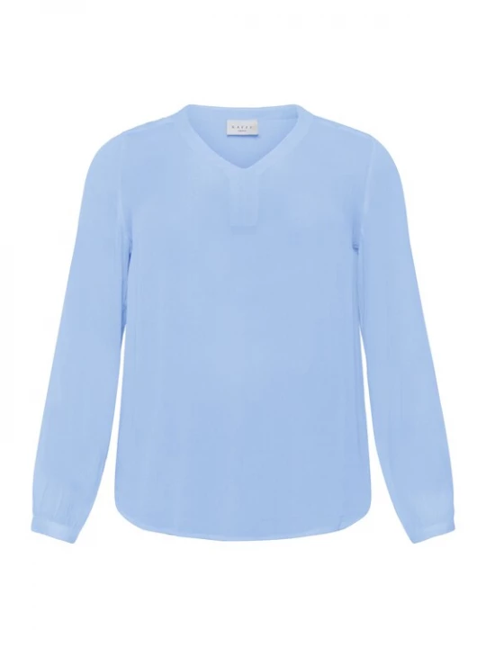 Foto van product KAFFE CURVE Blouse 'KCAmi' hemelsblauw