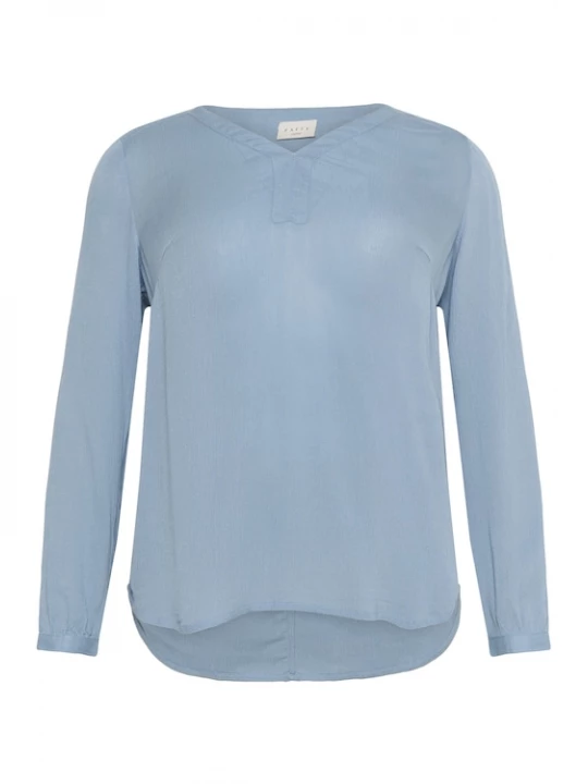 Foto van product KAFFE CURVE Blouse 'KCAmi' lichtblauw