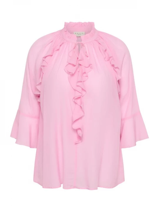 Foto van product KAFFE CURVE Blouse 'KCflori' pink