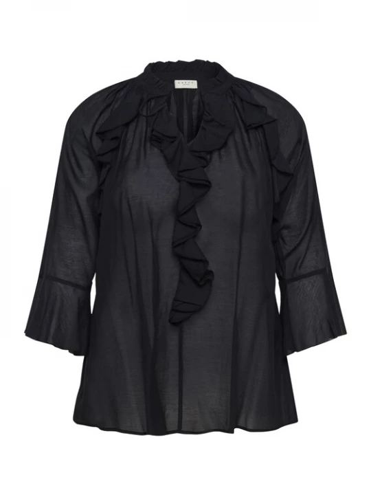 Foto van product KAFFE CURVE Blouse 'KCflori' zwart