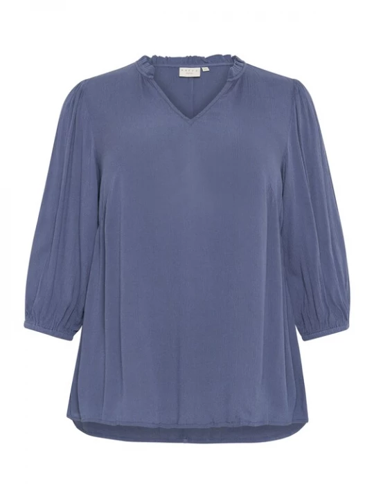 Foto van product KAFFE CURVE Blouse 'KCKamille' indigo