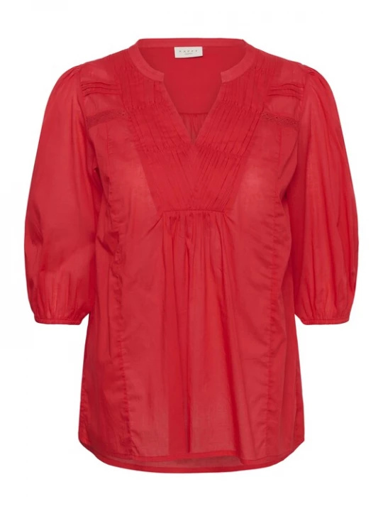 Foto van product KAFFE CURVE Blouse 'KCKarlia' knalrood