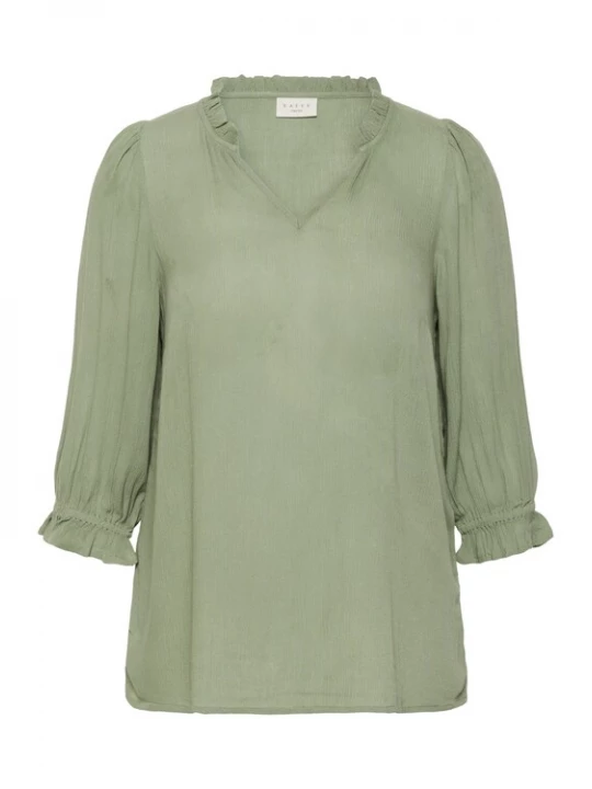 Foto van product KAFFE CURVE Blouse 'KCKiv' pastelgroen