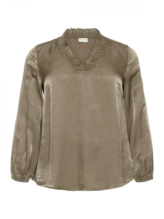 Foto van product KAFFE CURVE Blouse 'KCmilia' bruin