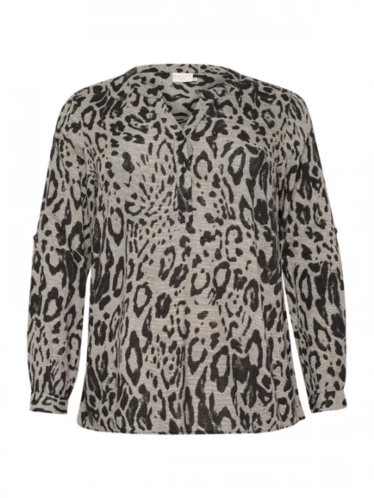 Foto van product KAFFE CURVE Blouse 'KCMille' grijs / zwart