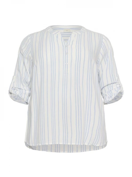 Foto van product KAFFE CURVE Blouse 'KCMille' lichtblauw / wit