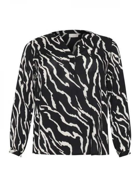 Foto van product KAFFE CURVE Blouse 'KCmirta' zwart / wit