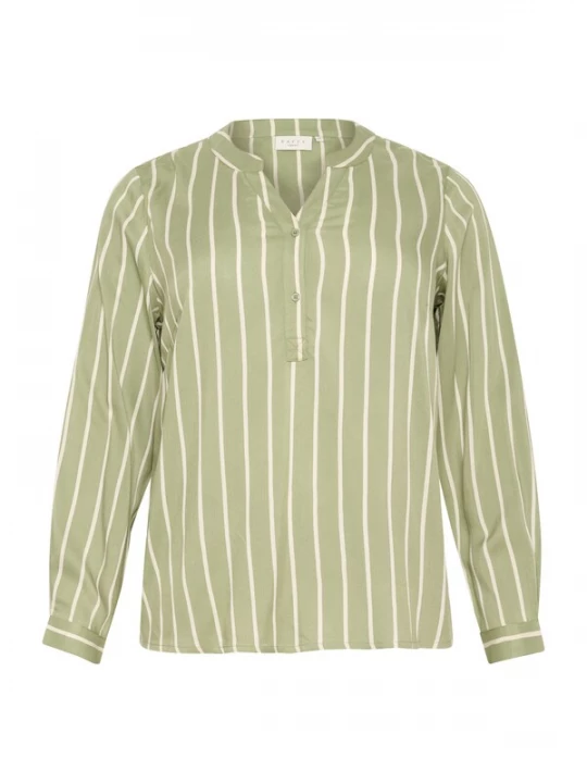 Foto van product KAFFE CURVE Blouse 'KCSIDA' groen / wit