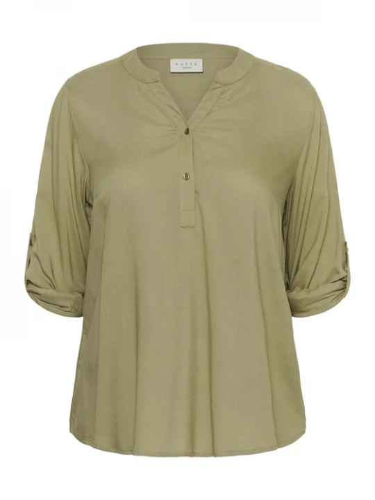 Foto van product KAFFE CURVE Blouse 'KCSida' olijfgroen