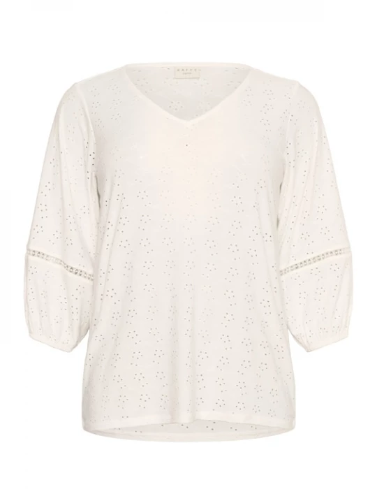 Foto van product KAFFE CURVE Blouse 'KCTara' parelwit