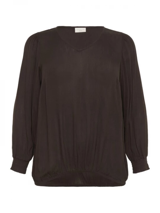 Foto van product KAFFE CURVE Blouse 'KCtina' donkerbruin