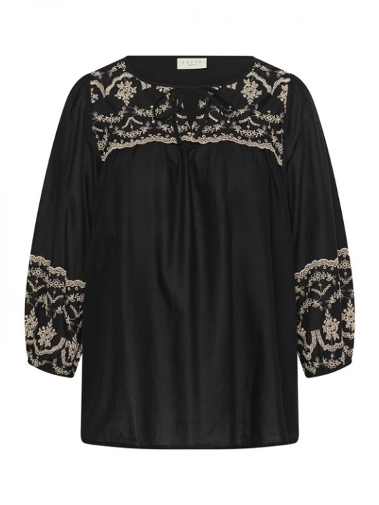 Foto van product KAFFE CURVE Blouse 'Kit' beige / zwart