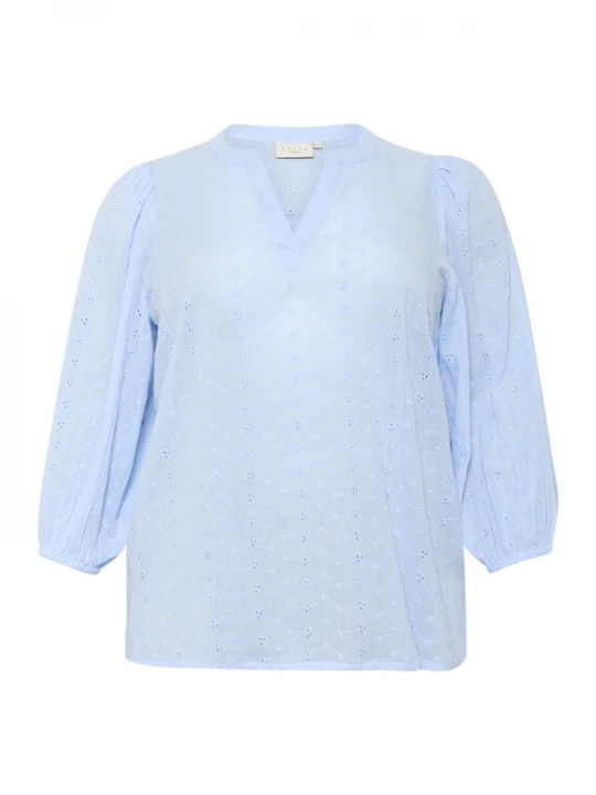 Foto van product KAFFE CURVE Blouse 'Maia' lichtblauw
