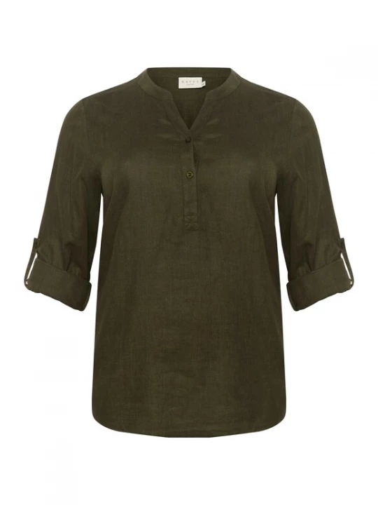Foto van product KAFFE CURVE Blouse 'Mille' donkergroen