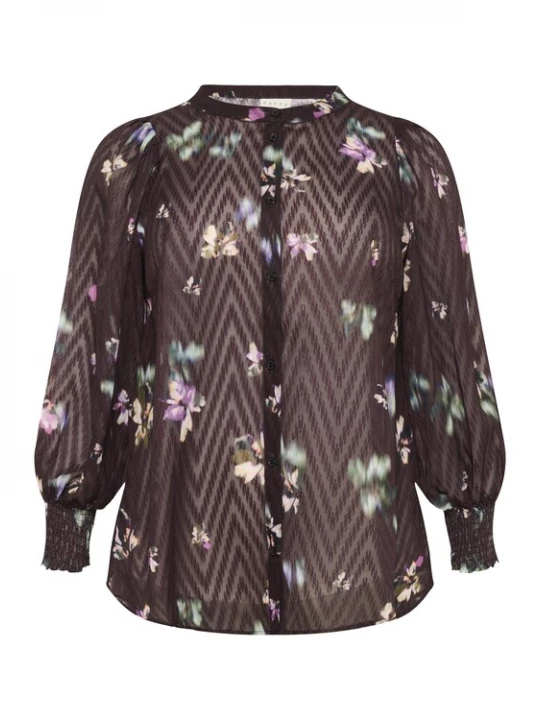 Foto van product KAFFE CURVE Blouse mokka / gemengde kleuren