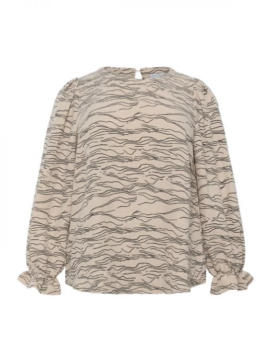 Foto van product KAFFE CURVE Blouse 'Nika' nude / zwart