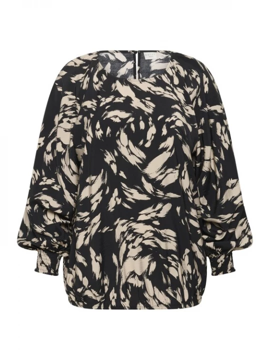 Foto van product KAFFE CURVE Blouse 'Olla' beige / zwart