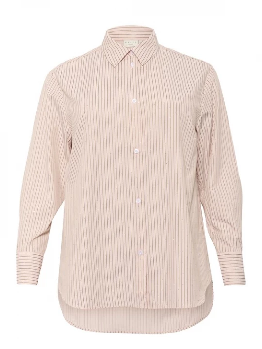 Foto van product KAFFE CURVE Blouse rosa / wit