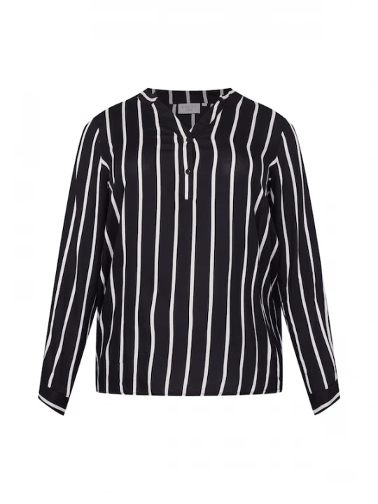 Foto van product KAFFE CURVE Blouse 'Sida' zwart / wit
