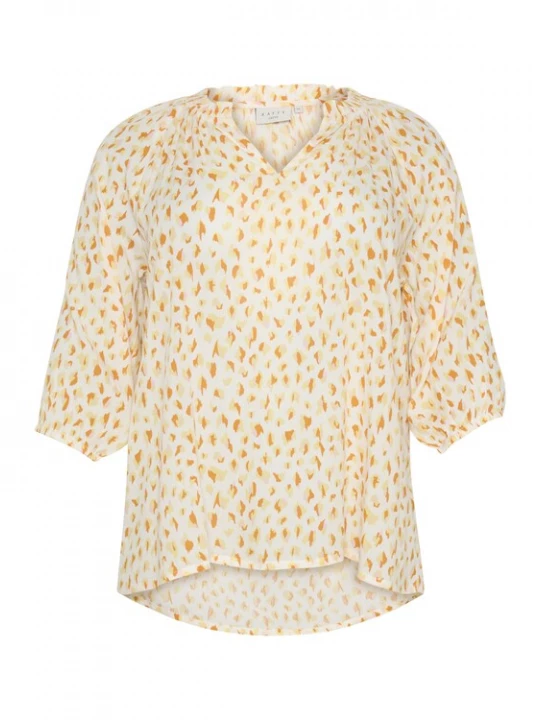 Foto van product KAFFE CURVE Blouse 'Sigrida' oranje / lichtoranje / pink / wit