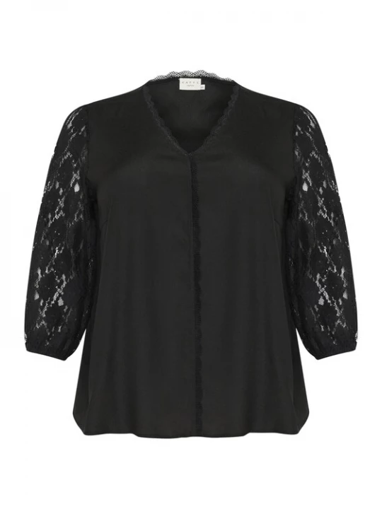Foto van product KAFFE CURVE Blouse 'Silje' zwart