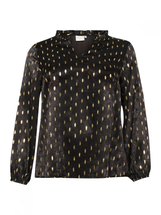 Foto van product KAFFE CURVE Blouse 'Sofia' goud / zwart