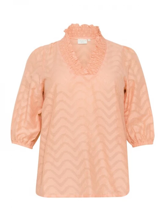 Foto van product KAFFE CURVE Blouse 'Vitana' abrikoos