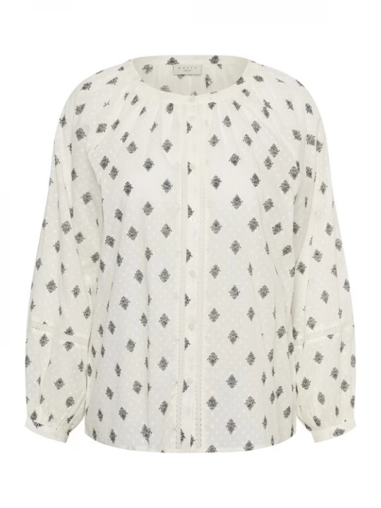 Foto van product KAFFE CURVE Blouse 'Wily' zwart / wit