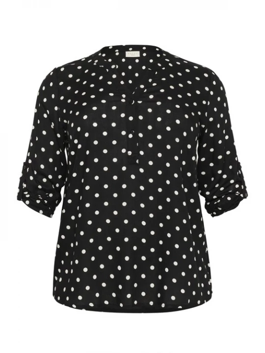 Foto van product KAFFE CURVE Blouse zwart / wit