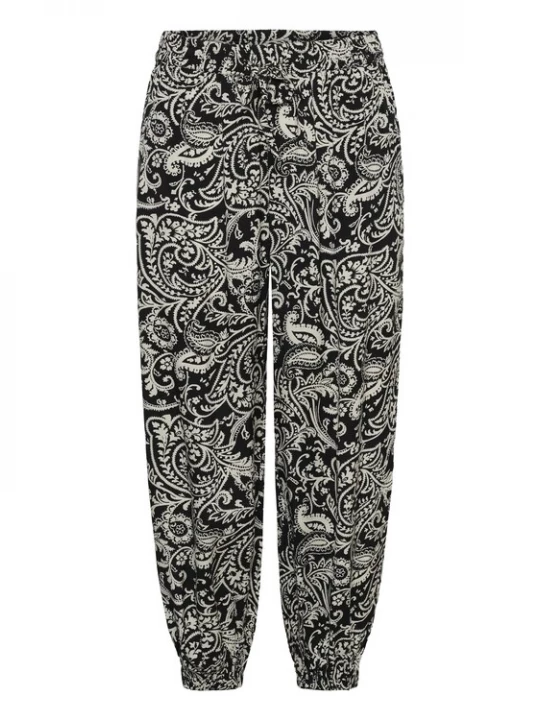 Foto van product KAFFE CURVE Broek 'KCBerry' zwart / wit