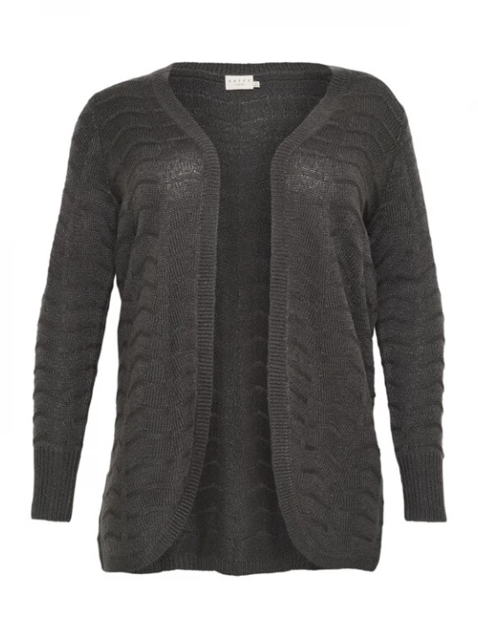 Foto van product KAFFE CURVE Gebreid vest 'Emana' zwart