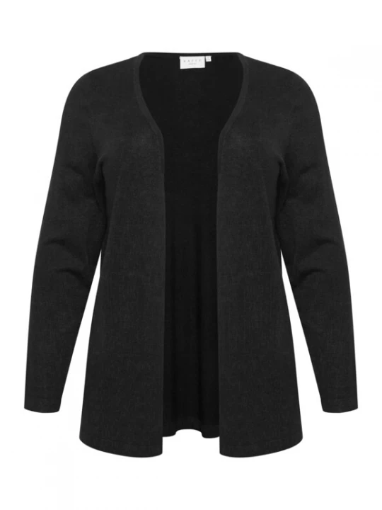 Foto van product KAFFE CURVE Gebreid vest 'Farsia' zwart