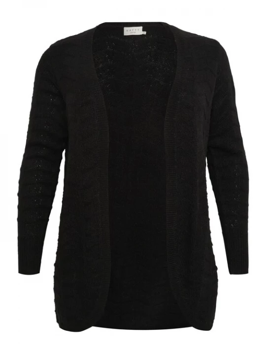 Foto van product KAFFE CURVE Gebreid vest 'KC Emana' zwart