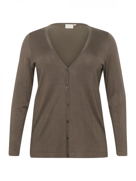 Foto van product KAFFE CURVE Gebreid vest 'KC Farsia' bruin