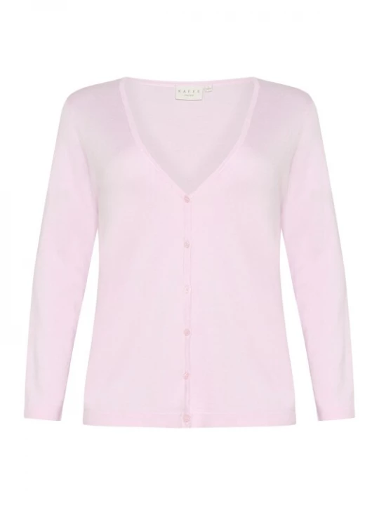 Foto van product KAFFE CURVE Gebreid vest 'KC Farsia' pastellila