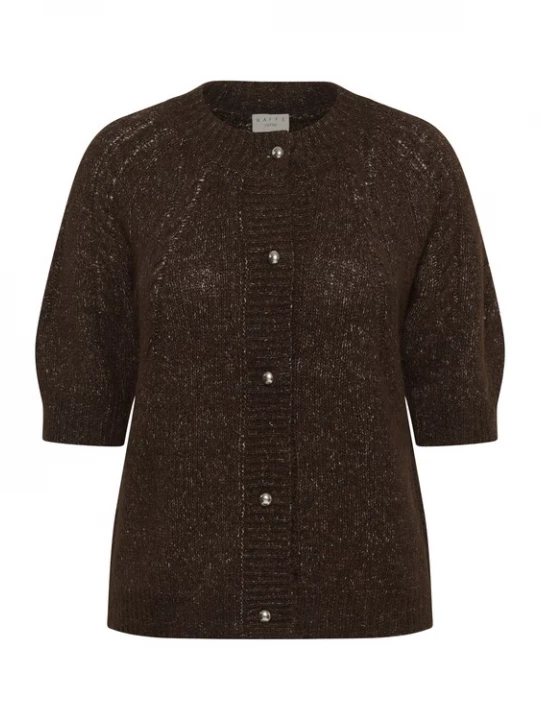Foto van product KAFFE CURVE Gebreid vest 'KCciony' bruin