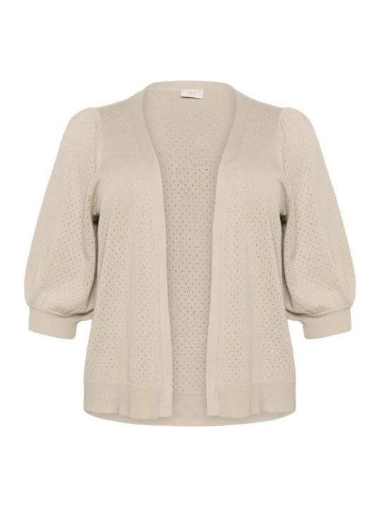 Foto van product KAFFE CURVE Gebreid vest 'KCDalina' beige