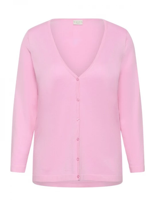 Foto van product KAFFE CURVE Gebreid vest 'KCfarsia' rosa