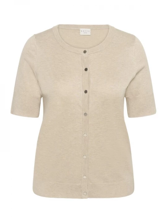 Foto van product KAFFE CURVE Gebreid vest 'KClizzy' beige gemêleerd