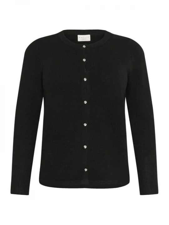 Foto van product KAFFE CURVE Gebreid vest 'KCNiela' zwart