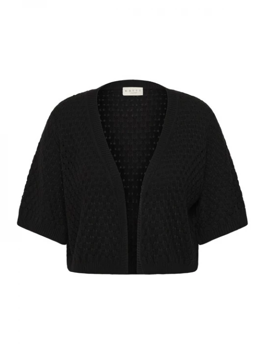 Foto van product KAFFE CURVE Gebreid vest 'KCSilje' zwart