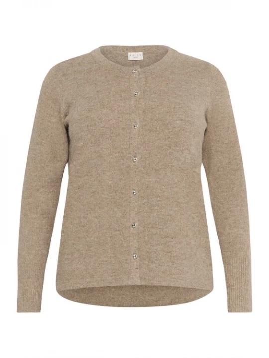 Foto van product KAFFE CURVE Gebreid vest 'Niela' bruin gemêleerd