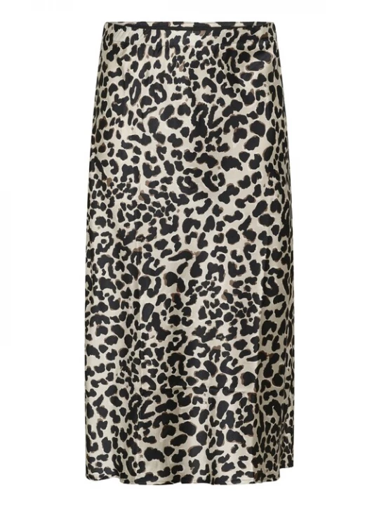 Foto van product KAFFE CURVE Rok 'Juna' mokka / zwart / eierschaal