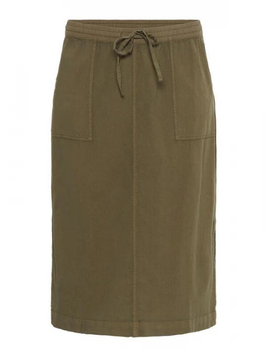 Foto van product KAFFE CURVE Rok 'KCNana Liah' olijfgroen